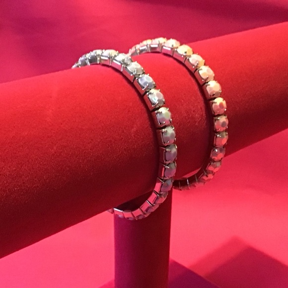 Blue and Pink Rhinestone Bracelets - Picture 2 of 4